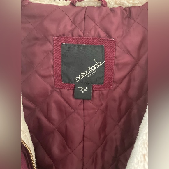 Collection B hooded jacket burgundy color - Picture 5 of 5